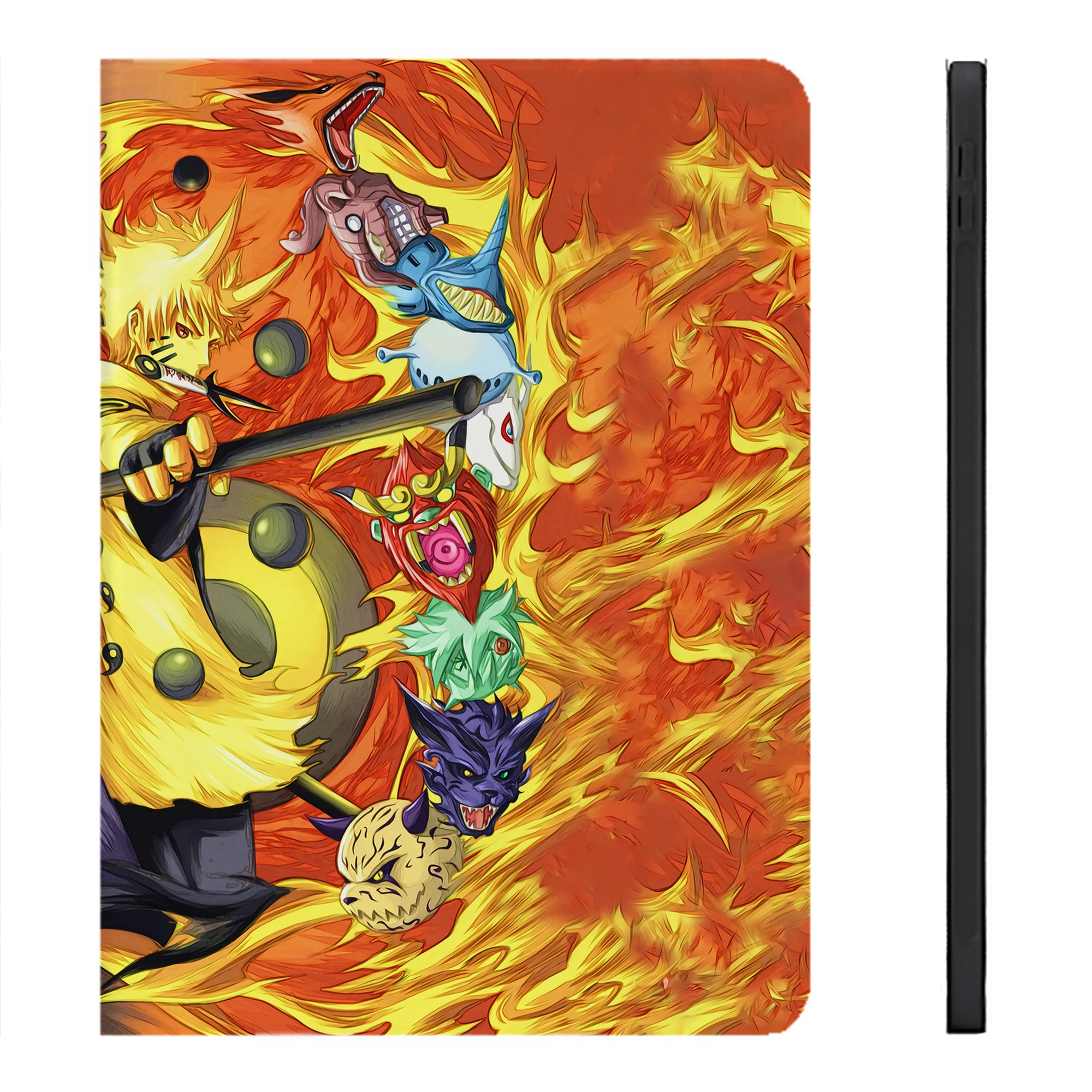 （画像用） NARUTO -ナルト- NARUTO -ナルト- 疾風伝 IPadケース ペンホルダー付き ブックスタイルデザイン